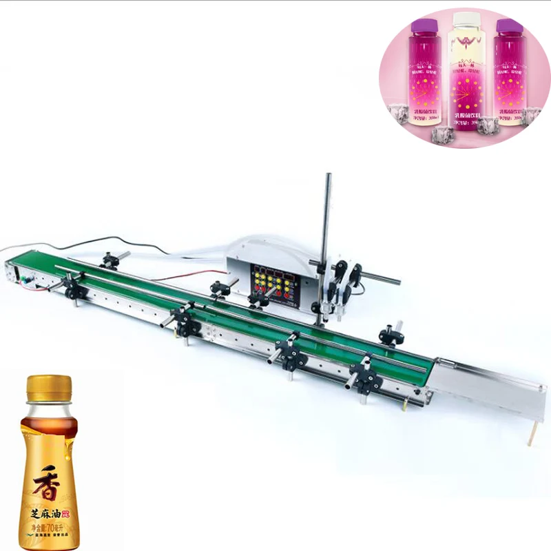 

Small Automatic Conveying Liquid Filling Machine Automatic Conveyor Belt Double Head Liquid Filling Can Sense High Precision