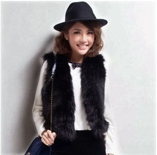 2020 Winter Vetement Women Faux Fur Coat Fluffy Vest Wild Fox Short Plus Size Slim Sexy Lolita AW240 | Женская одежда