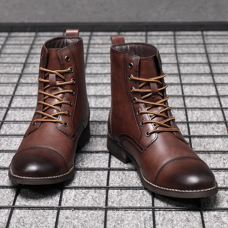 Autumn Winter 2021 Men PU Leather Fashion Lace Up Martin Boots Gentleman Style Leisure Hot Selling Comfortable Men Boots KA453
Autumn Winter 2021 Men PU Leather Fashion Lace Up Martin Boots Gentleman Style Leisure Hot Selling Comfortable Men Boots KA453