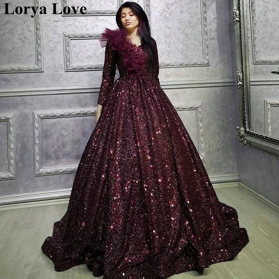 Burgundy Formal Party Night Evening Dresses 2021Luxury Women Elegant Sequined Robe De Soiree Long Sleeves Vintage Prom Dress
Burgundy Formal Party Night Evening Dresses 2021Luxury Women Elegant Sequined Robe De Soiree Long Sleeves Vintage Prom Dress