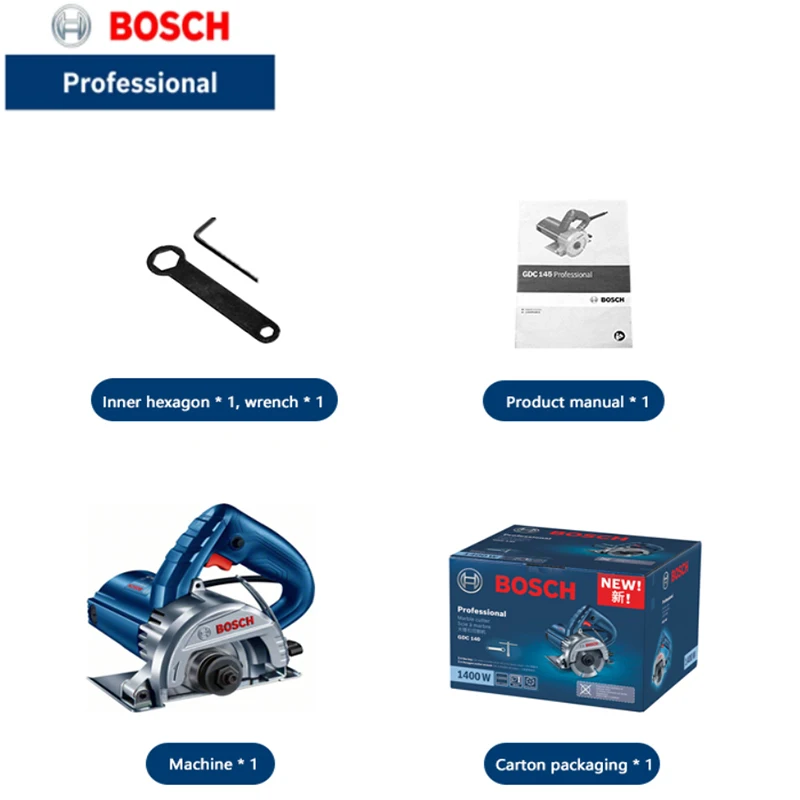 Шлифовальная машина Bosch GDC140 для резки камня электрические электроинструменты