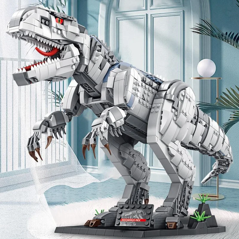 New Jurassic Worlds Series The Indominus Rex Building Blocks Set Classic MOC Ideas Tyrannosaurus Child Education Toys
New Jurassic Worlds Series The Indominus Rex Building Blocks Set Classic MOC Ideas Tyrannosaurus Child Education Toys