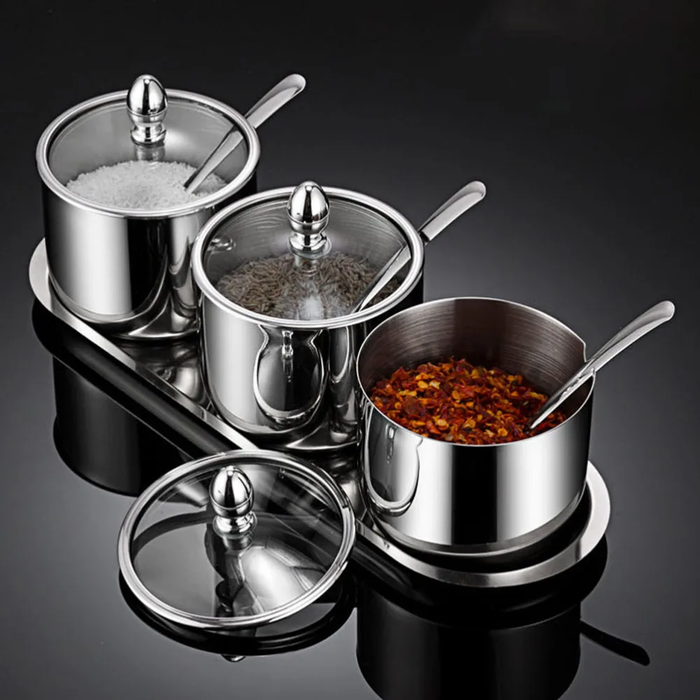 1 Set Stainless Steel Seasoning Boxes Condiment Bottles Spice Jars (Sliver)
1 Set Stainless Steel Seasoning Boxes Condiment Bottles Spice Jars (Sliver)
