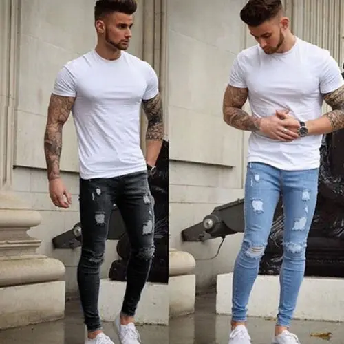 Mens Denim Jeans Super Stretch Skinny Jeans Frayed Long Pencil Pants Casual Fashion Slim Fit Trousers Bottoms Pants Men Clothing
Mens Denim Jeans Super Stretch Skinny Jeans Frayed Long Pencil Pants Casual Fashion Slim Fit Trousers Bottoms Pants Men Clothing
