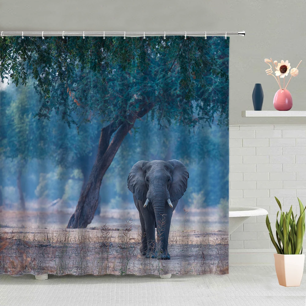 Bathtub Decoration Wild Animal Elephant Hot Air Balloon Background Partition Screen Waterproof Polyester Fabric With Hooks
Bathtub Decoration Wild Animal Elephant Hot Air Balloon Background Partition Screen Waterproof Polyester Fabric With Hooks