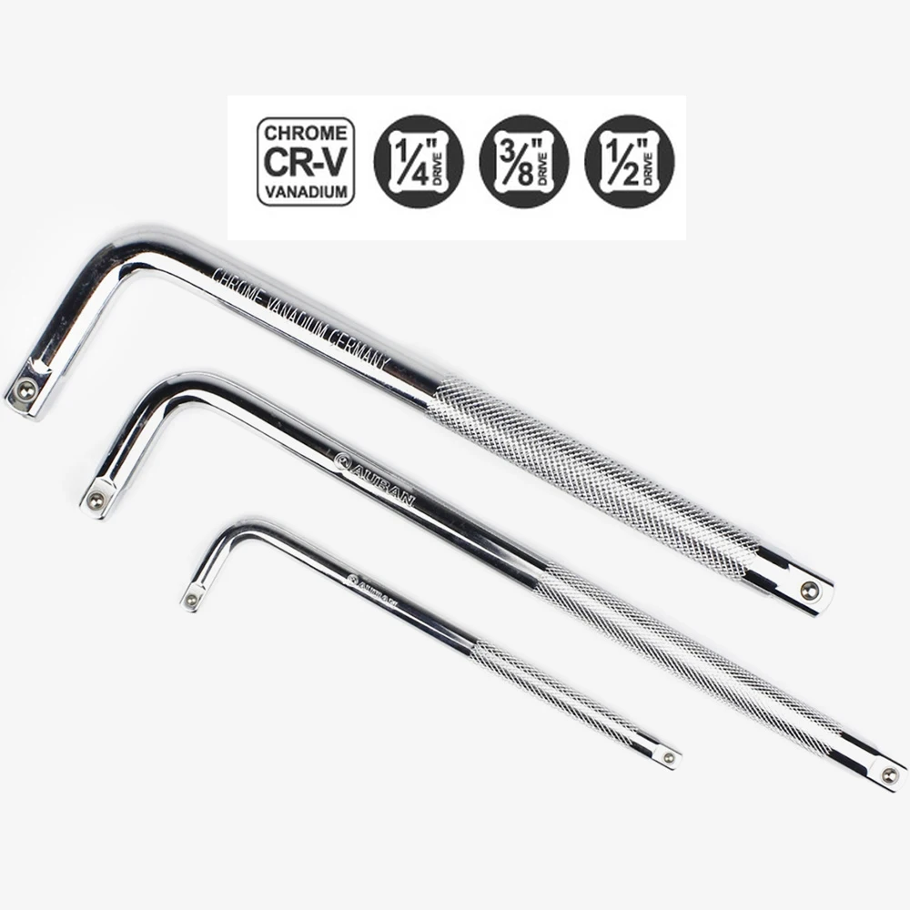 1pc L Type Socket Bent Extension Bar 1/4" 3/8" 1/2" L-Handle Sockets Wrench Hand Tools 150mm 250mm 6" 10" Curved Rod 1p 3p
1pc L Type Socket Bent Extension Bar 1/4" 3/8" 1/2" L-Handle Sockets Wrench Hand Tools 150mm 250mm 6" 10" Curved Rod 1p 3p