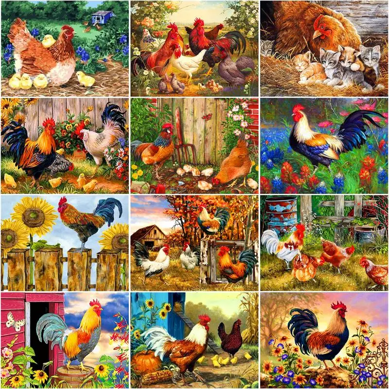 RUOPOTY Frame Picture Diy Oil Painting By Numbers Acrylic Wall Art Home Decors Cock Animals Coloring By Numbers For Diy Gift
RUOPOTY Frame Picture Diy Oil Painting By Numbers Acrylic Wall Art Home Decors Cock Animals Coloring By Numbers For Diy Gift