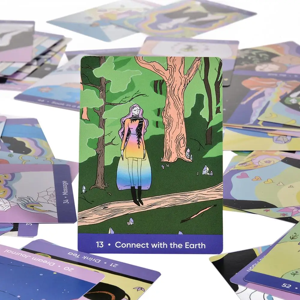 English Tarot Card Game The Sacred Self-Care Oracle Cards Creative Board Game Paper Card Family Party Entertainment Poker 55PCS
English Tarot Card Game The Sacred Self-Care Oracle Cards Creative Board Game Paper Card Family Party Entertainment Poker 55PCS