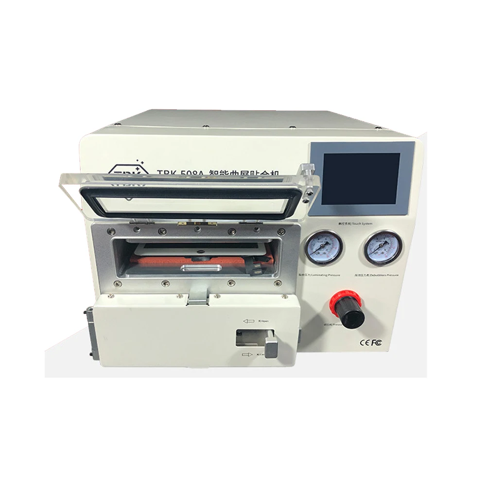 Умный аппарат для ламинирования и удаления пены с изогнутым экраном, все-в-одном, большой размер, вакуумный ламинатор OCA TBK508A 
Умный аппарат для ламинирования и удаления пены с изогнутым экраном, все-в-одном, большой размер, вакуумный ламинатор OCA TBK508A