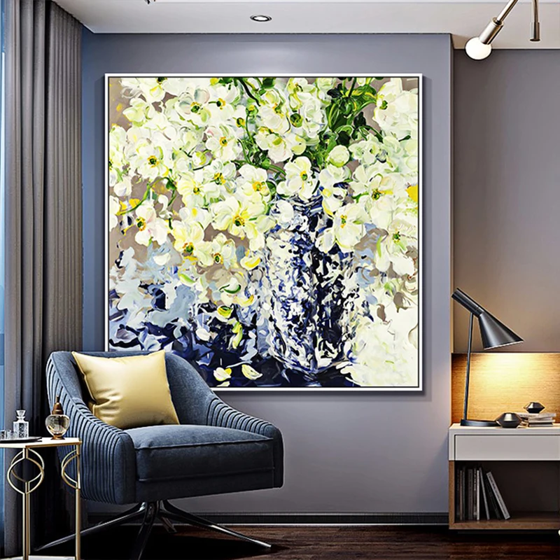 100% Hand Painted Colorful Flower Art Oil Painting On Canvas Wall Art Frameless Picture Decoration For Live Room Home Decor Gift
100% Hand Painted Colorful Flower Art Oil Painting On Canvas Wall Art Frameless Picture Decoration For Live Room Home Decor Gift