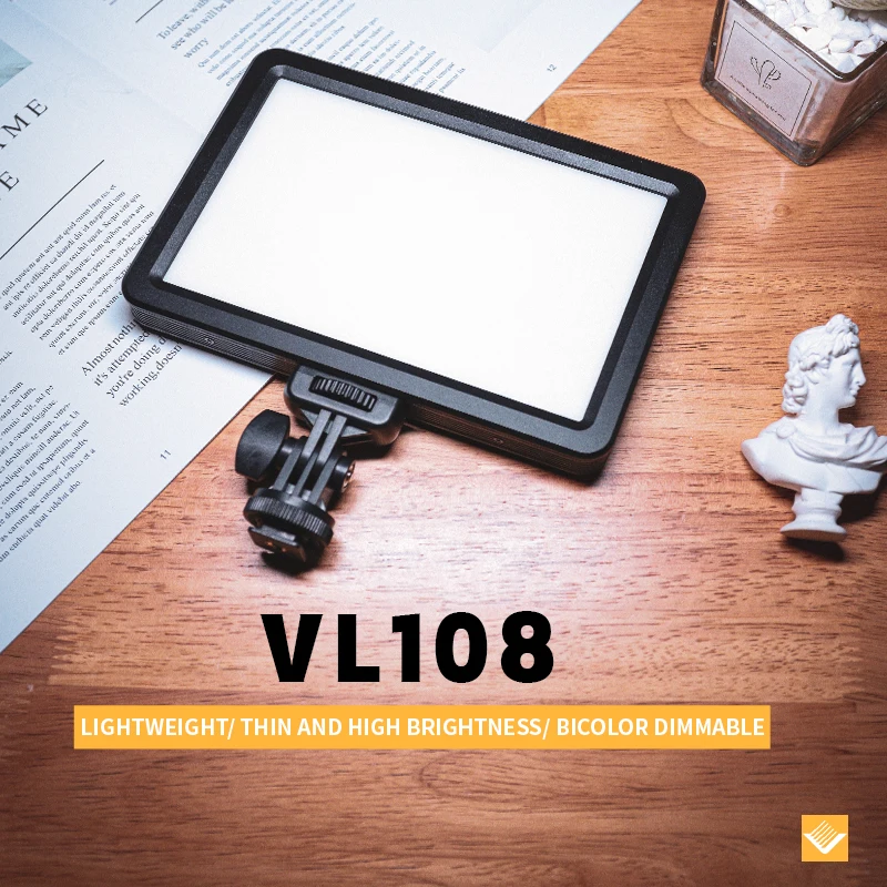 VIJIM VL108 Dimmable Panel Light On-Camera 3200K-5600K Dimmable Photography Studio Lamp with Ballhead For Vlog Camera Lights
VIJIM VL108 Dimmable Panel Light On-Camera 3200K-5600K Dimmable Photography Studio Lamp with Ballhead For Vlog Camera Lights