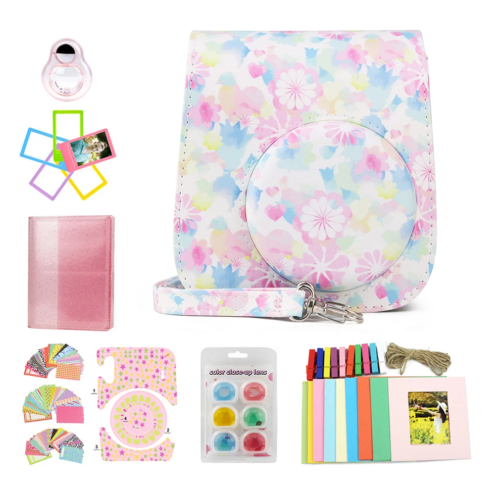 CAIUL Accessorie kit Compatible with Fujifilm Instax Mini 11 Instant Film Camera Included case and more-Blue-pink-flower
CAIUL Accessorie kit Compatible with Fujifilm Instax Mini 11 Instant Film Camera Included case and more-Blue-pink-flower