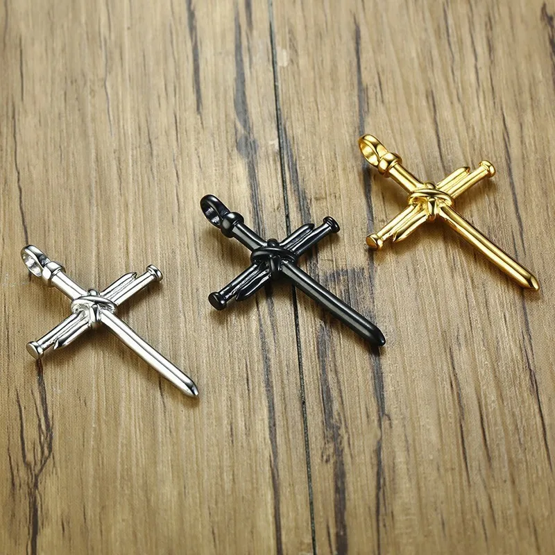 Самооборона EDC титановая сталь литая крест для ногтей мужские Подвески панк