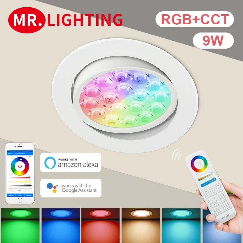 Умный светодиодный светильник Miboxer 9 Вт RGB + CCT, Светодиодный Светильник направленного света FUT068, Круглый, переменный ток 100-240 в, управление че...
Умный светодиодный светильник Miboxer 9 Вт RGB + CCT, Светодиодный Светильник направленного света FUT068, Круглый, переменный ток 100-240 в, управление че...