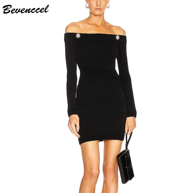 Bevenccel Sexy 2020 New Arrival Women Bandage Dress Vestidos Long Sleeve Slash Neck Buttons Bodycon Elegant Evening Party Dress
Bevenccel Sexy 2020 New Arrival Women Bandage Dress Vestidos Long Sleeve Slash Neck Buttons Bodycon Elegant Evening Party Dress