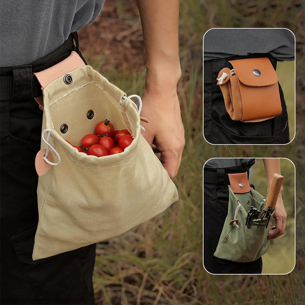1pc Portable Outdoor Foraging Bag Fruit Picking Pouch Collapsible Berry Puch Storage Leather Bushcraft Canvas Bag Hiking Camping
1pc Portable Outdoor Foraging Bag Fruit Picking Pouch Collapsible Berry Puch Storage Leather Bushcraft Canvas Bag Hiking Camping