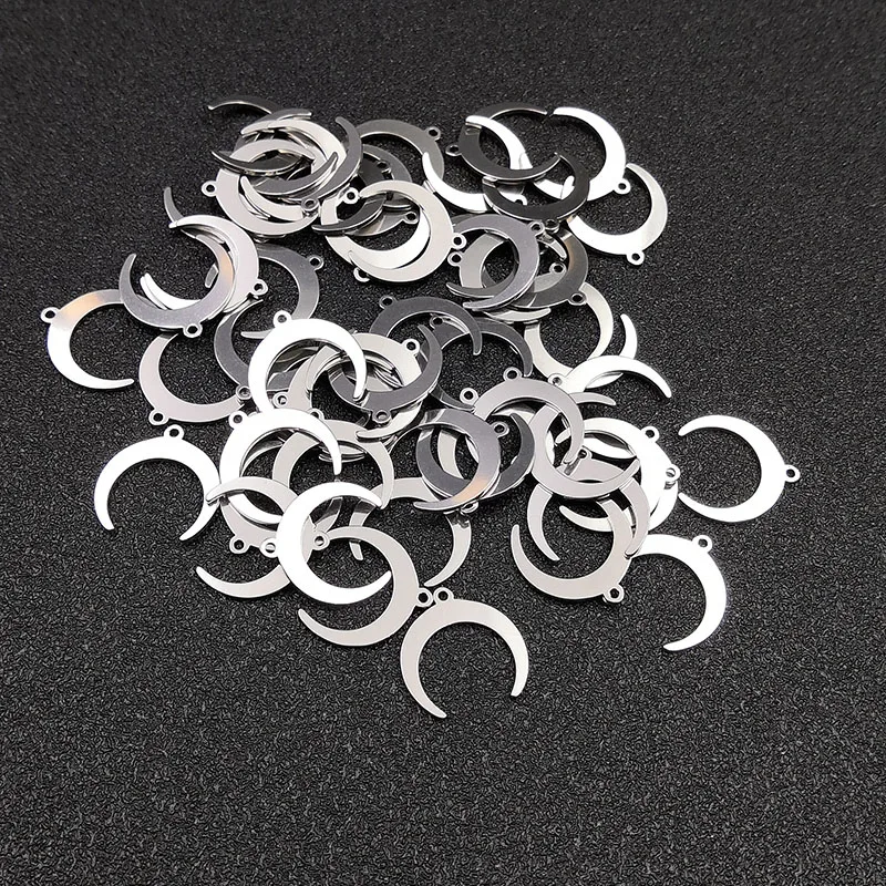 20 pcs/lot Stainless Steel Moon Material Pendant Earring Necklace Accessories Jewelry Making Components Titanium Steel Wholesale
20 pcs/lot Stainless Steel Moon Material Pendant Earring Necklace Accessories Jewelry Making Components Titanium Steel Wholesale