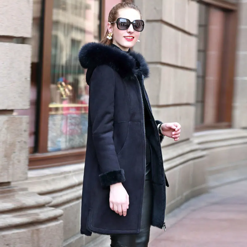 Double Faced Real Fur Coat Female Real Leather Jacket 2020 Winter Coat Women Fox Fur Collar Natural Wool Coats MY4257
Double Faced Real Fur Coat Female Real Leather Jacket 2020 Winter Coat Women Fox Fur Collar Natural Wool Coats MY4257