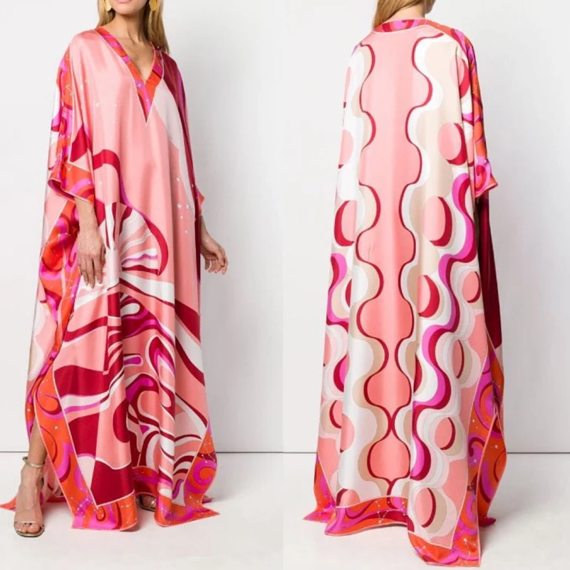 Gedivoen Fashion Runway Spring Autumn Dress Women V Neck Striped Printed Loose Dress Plus Size Maxi Long Dresses Vestidos
Gedivoen Fashion Runway Spring Autumn Dress Women V Neck Striped Printed Loose Dress Plus Size Maxi Long Dresses Vestidos