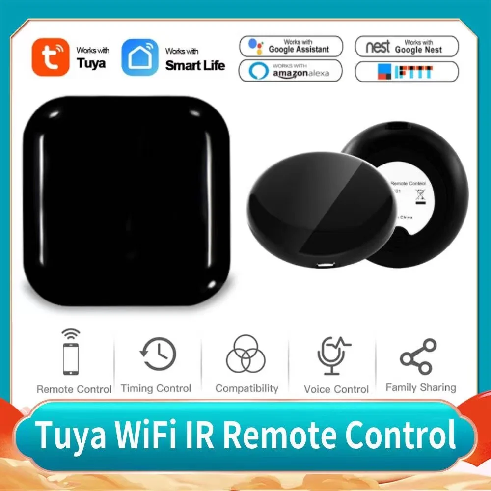 Smart WiFi IR Remote Control TV AC Fan DVD Universal Infrared Smart Controller Via Tuya/SmartLife APP Support Alexa Google Home
Smart WiFi IR Remote Control TV AC Fan DVD Universal Infrared Smart Controller Via Tuya/SmartLife APP Support Alexa Google Home