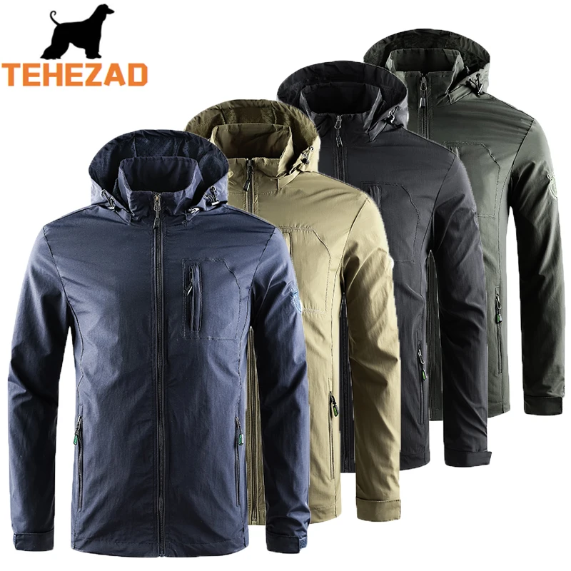TEHEZAD Jacket Men Outdoor Soft Shell Hooded Windbreaker Jacket Waterproof Autumn Sports Quick-Dry Windproof Breathable Jacket
TEHEZAD Jacket Men Outdoor Soft Shell Hooded Windbreaker Jacket Waterproof Autumn Sports Quick-Dry Windproof Breathable Jacket