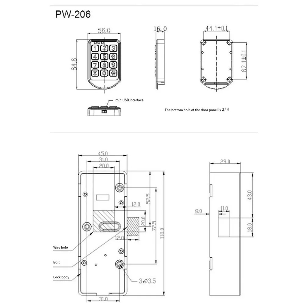 T6 Zinc Alloy Type Password Unlocking Independent/open Smart Lock Cabinet Wardrobe Shoe Mailbox Door Smart Lock
T6 Zinc Alloy Type Password Unlocking Independent/open Smart Lock Cabinet Wardrobe Shoe Mailbox Door Smart Lock