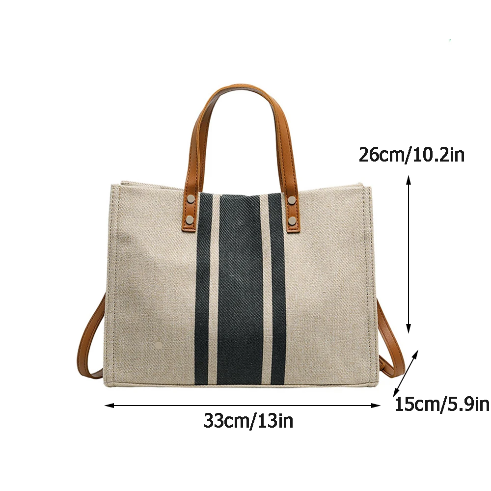 Simple Large-Capacity Linen Tote Shoulder Bags for Women 2021 Vintage Striped Women Handbag Portable Ol Business Big Briefcase
Simple Large-Capacity Linen Tote Shoulder Bags for Women 2021 Vintage Striped Women Handbag Portable Ol Business Big Briefcase