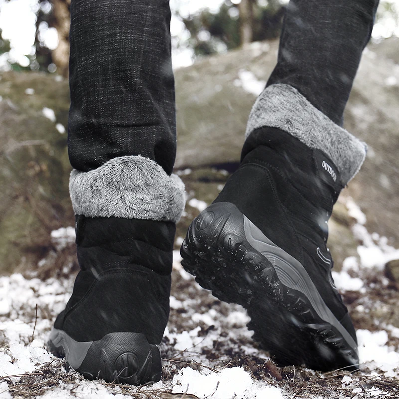 Men's Snow Boots Winter Warm Plush Men's Boots Waterproof Ankle Boots Flat Shoes Big Size 46
Men's Snow Boots Winter Warm Plush Men's Boots Waterproof Ankle Boots Flat Shoes Big Size 46