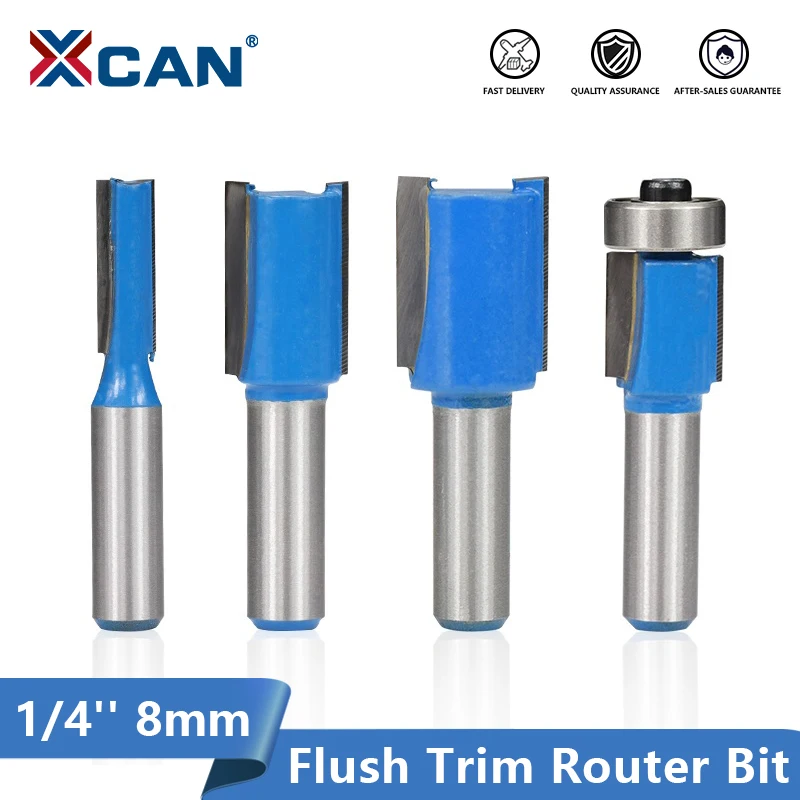 XCAN Flush Trim Pattern Router Bit 1/4''(6.35mm) 8mm Shank Woodworking Straight Milling Cutter
XCAN Flush Trim Pattern Router Bit 1/4''(6.35mm) 8mm Shank Woodworking Straight Milling Cutter