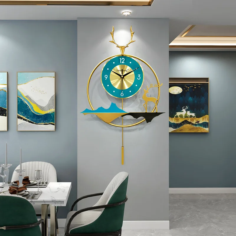 Nordic Deer Wall Clock Living Room Household Light Luxury Style Modern Simple Silent Clock Wall Fashion Clock European Style
Nordic Deer Wall Clock Living Room Household Light Luxury Style Modern Simple Silent Clock Wall Fashion Clock European Style