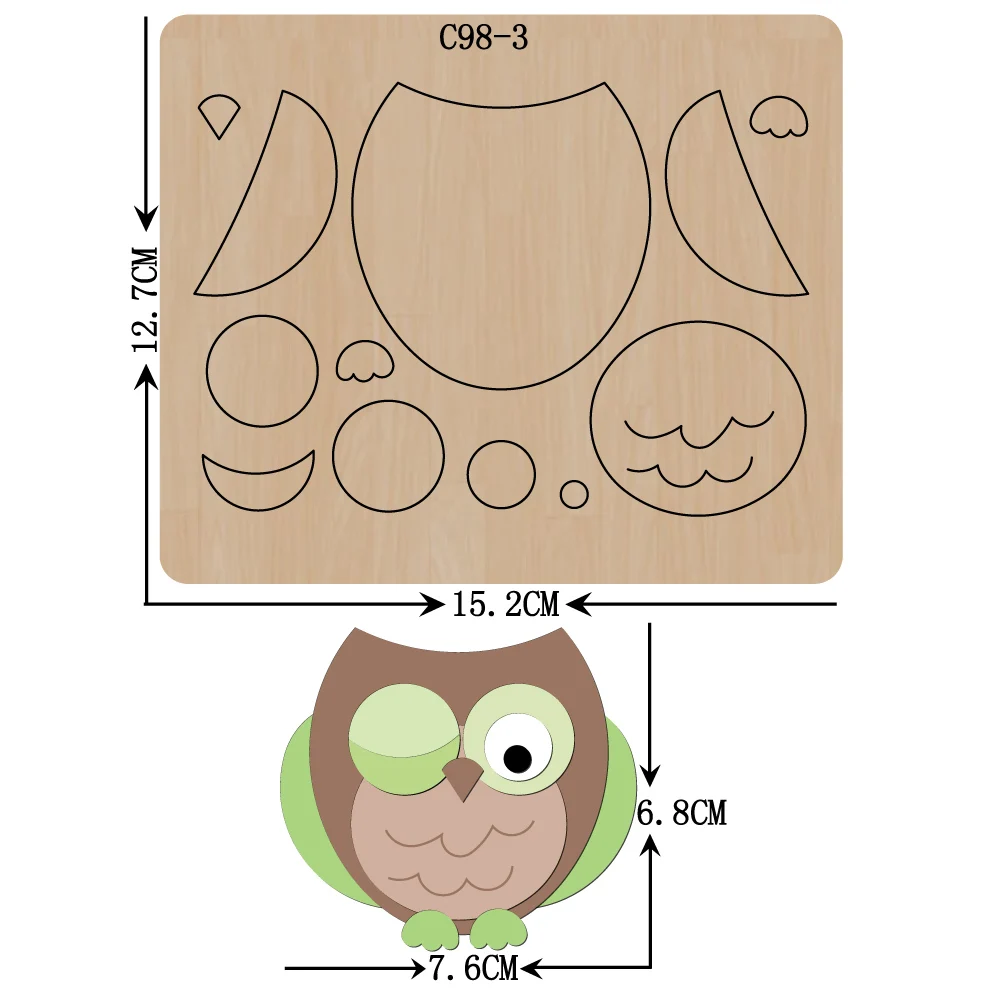 New owl Wooden die Scrapbooking C-98-3 Cutting Dies
New owl Wooden die Scrapbooking C-98-3 Cutting Dies