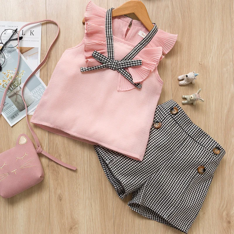 Girls Outfits 2021 Summer Korean Girl Chiffon Vest + Plaid Hot Pants Two-piece Suit Pants Explosion Style Kids Clothes
Girls Outfits 2021 Summer Korean Girl Chiffon Vest + Plaid Hot Pants Two-piece Suit Pants Explosion Style Kids Clothes