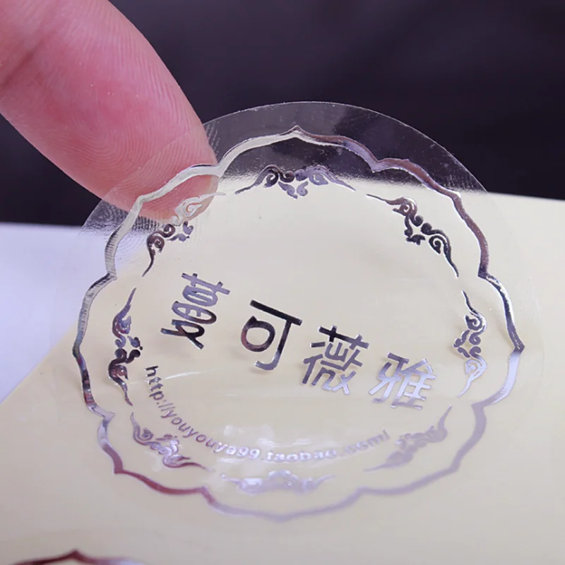 

Custom UV Transparent Stickers Business Hot Stamping Custom Label Self-adhesive Label to Customize Adhesive Labels