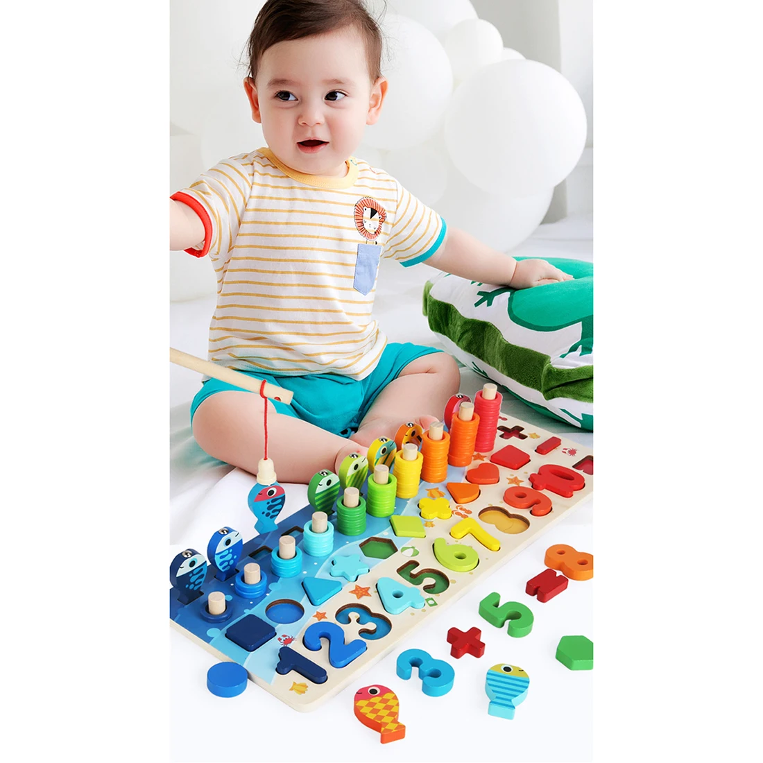 4-in-1 Children Multifunctional Wooden Montessori Toy Count Arithmetic Magnetic Fishing Game Educational Logarithmic Plate Toy
4-in-1 Children Multifunctional Wooden Montessori Toy Count Arithmetic Magnetic Fishing Game Educational Logarithmic Plate Toy
