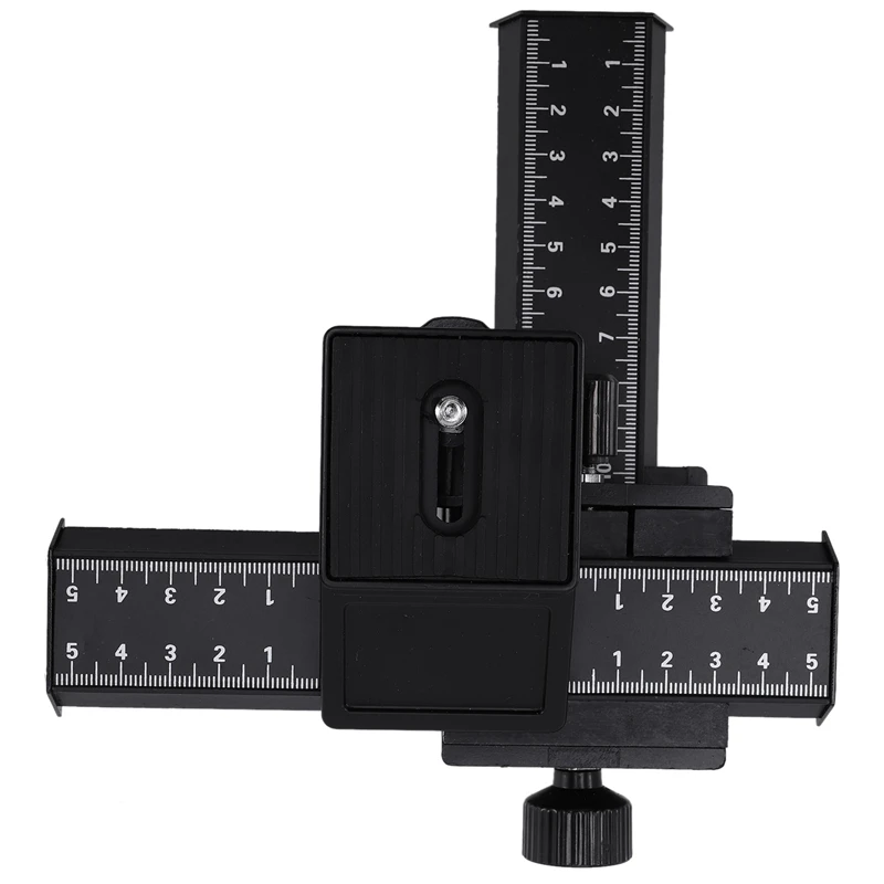 4 Way Focusing Rail Slider Bracket for DSLR Camera Macro Focus Photography for Canon Nikon Sony (Black)
4 Way Focusing Rail Slider Bracket for DSLR Camera Macro Focus Photography for Canon Nikon Sony (Black)