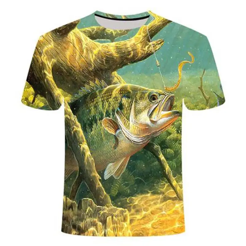 Summer Men T Shirt Fashion 3D Printing Fish Pattern Men And Women T-shirts Street Personality Trend Men's Wild Fisherman Must
Summer Men T Shirt Fashion 3D Printing Fish Pattern Men And Women T-shirts Street Personality Trend Men's Wild Fisherman Must