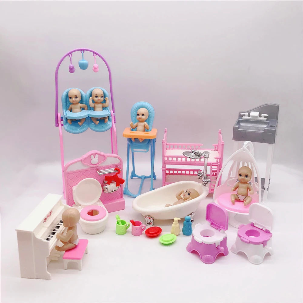 2020 Последняя мода Барби принцесса кукла аксессуары стол кроватка туалет