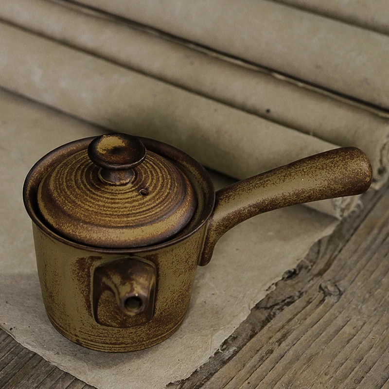 Stoneware Vintage Tea Pot Chinese Semi Hand Made Side Handle Kung Fu Tea Pots Simple Single Tetera Cristal Home Garden EF50TP
Stoneware Vintage Tea Pot Chinese Semi Hand Made Side Handle Kung Fu Tea Pots Simple Single Tetera Cristal Home Garden EF50TP