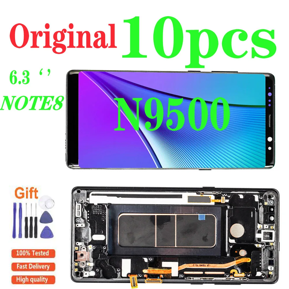 10Pcs 6.3" Original AMOLED LCD For SAMSUNG Galaxy NOTE8 LCD N9500 N9500F LCD Display Touch Screen Replacement Parts+Frame
10Pcs 6.3" Original AMOLED LCD For SAMSUNG Galaxy NOTE8 LCD N9500 N9500F LCD Display Touch Screen Replacement Parts+Frame