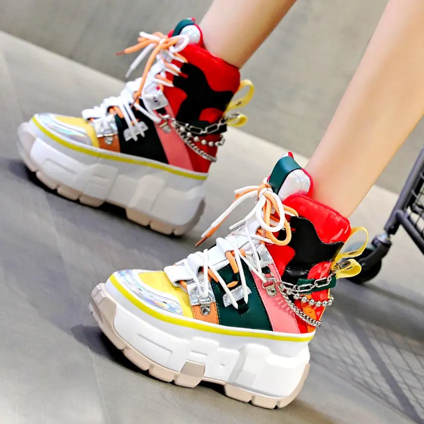 Fashion Sneakers Women's Genuine Cow Leather Winter Snow Platform Wedge Ankle Boots Thick Sole Chunky Creeper Shoes Punk Party
Fashion Sneakers Women's Genuine Cow Leather Winter Snow Platform Wedge Ankle Boots Thick Sole Chunky Creeper Shoes Punk Party