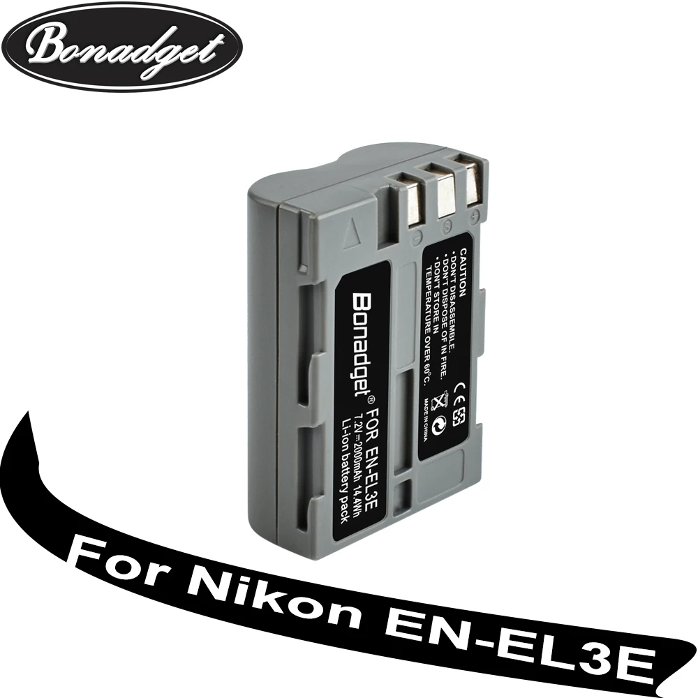 Bonadget 2600mAh 7.2V EN-EL3E ENEL3E Battery For Nikon D300S D300 D100 D200 D700 D70S D80 D90 D50 Replace Digital Camera Bttery
Bonadget 2600mAh 7.2V EN-EL3E ENEL3E Battery For Nikon D300S D300 D100 D200 D700 D70S D80 D90 D50 Replace Digital Camera Bttery