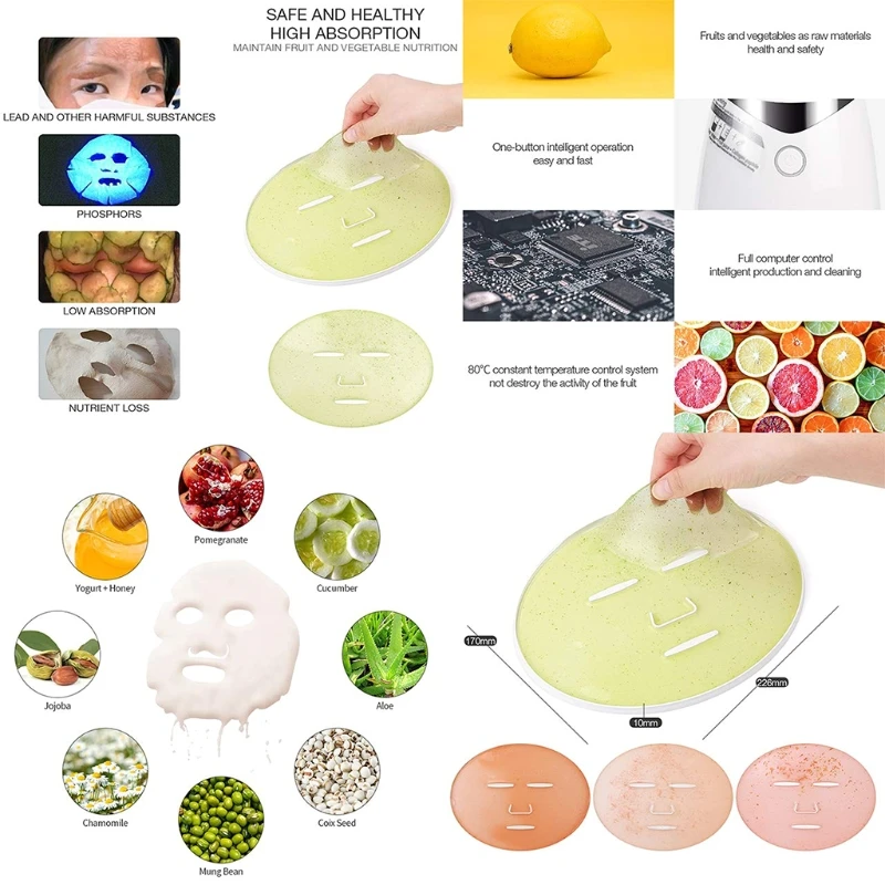 Q1QD Face Mask Machine Intelligent DIY Facial Mask Maker for Collagen Fruit Vegetable Automatic Face Cream Making Beauty SPA 
Q1QD Face Mask Machine Intelligent DIY Facial Mask Maker for Collagen Fruit Vegetable Automatic Face Cream Making Beauty SPA