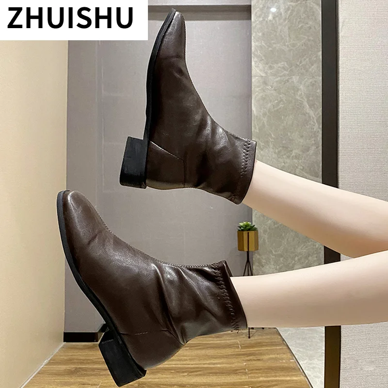 Women's Autumn Boots 2021 Fashion Shoes Vintage Low Heel PU Leather Shoes Women Square Head Mid-Calf Rubber Short Botas Mujer
Women's Autumn Boots 2021 Fashion Shoes Vintage Low Heel PU Leather Shoes Women Square Head Mid-Calf Rubber Short Botas Mujer