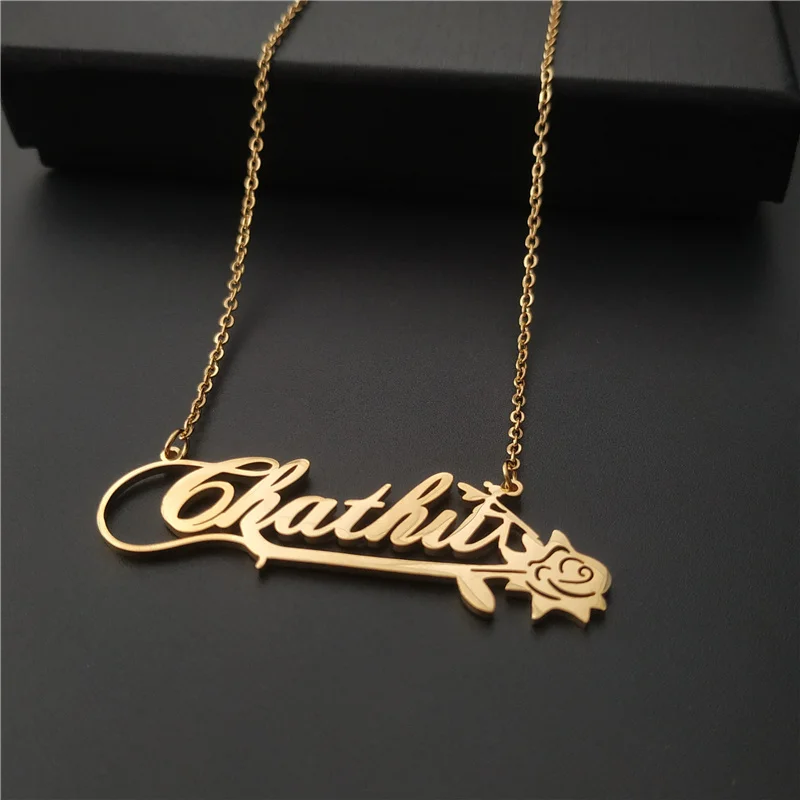 Stainless Steel Custom Rose Flower Men's And Women's Name Necklace Personalized Design Pendant Gift
Stainless Steel Custom Rose Flower Men's And Women's Name Necklace Personalized Design Pendant Gift