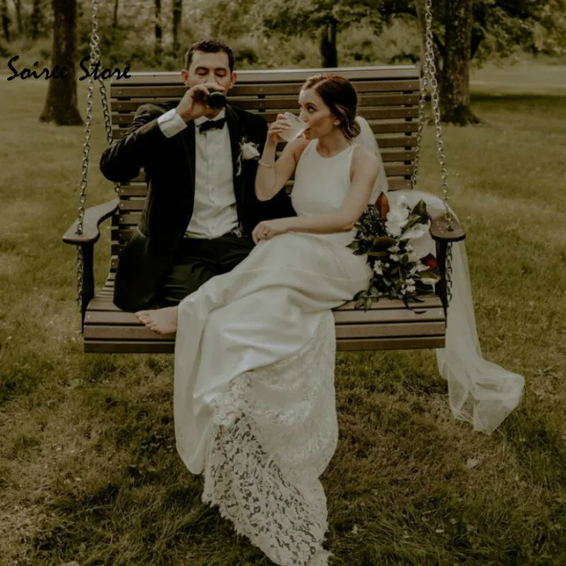 Fariy Boho Wedding Dresses 2020 Simple Lace Beach Wedding Dress Bohemian Sleeveless O Neck Forest Country Garden Wedding Gowns
Fariy Boho Wedding Dresses 2020 Simple Lace Beach Wedding Dress Bohemian Sleeveless O Neck Forest Country Garden Wedding Gowns