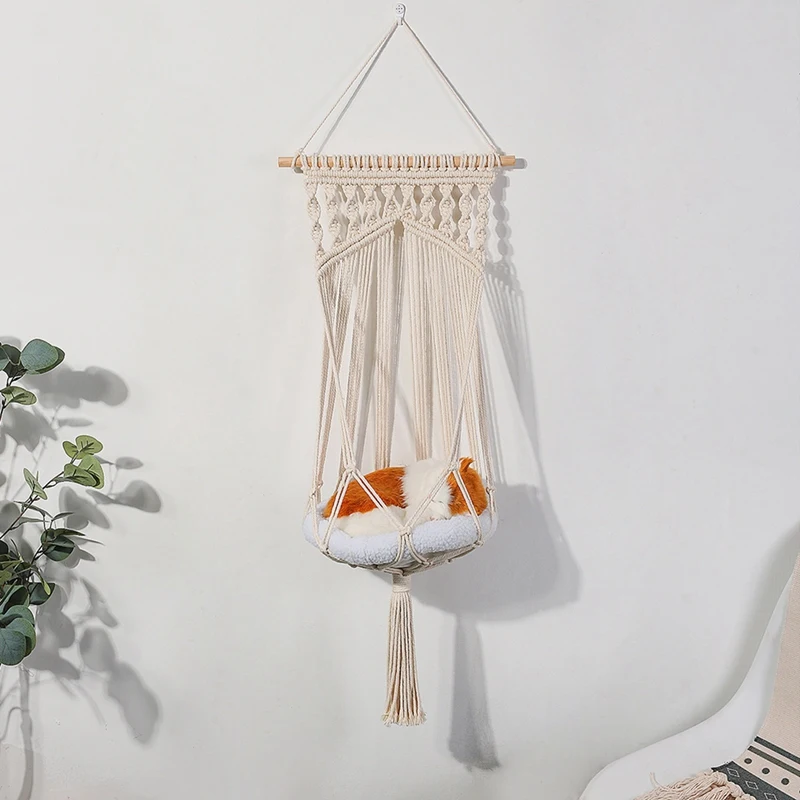 Cat Pet Bed Pet Hammock Macrame Hanging Basket Cat Nests Swing Cats Bed Pet Supplies Large Macrame Cat Hammock
Cat Pet Bed Pet Hammock Macrame Hanging Basket Cat Nests Swing Cats Bed Pet Supplies Large Macrame Cat Hammock