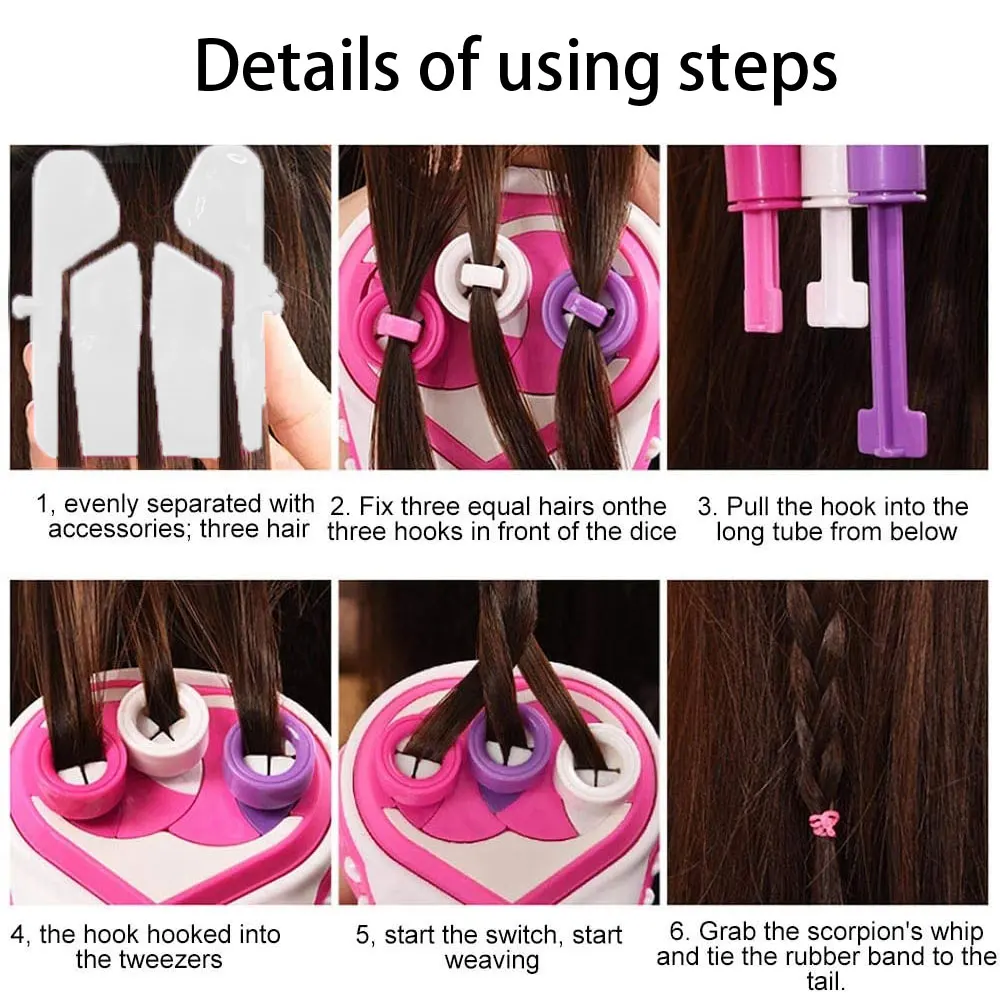 Girl Automatic Hair Braider Electric DIY Weave Machine Toy Twist Knitting Roll Twisted Braiding Styling Tools | Игрушки и хобби