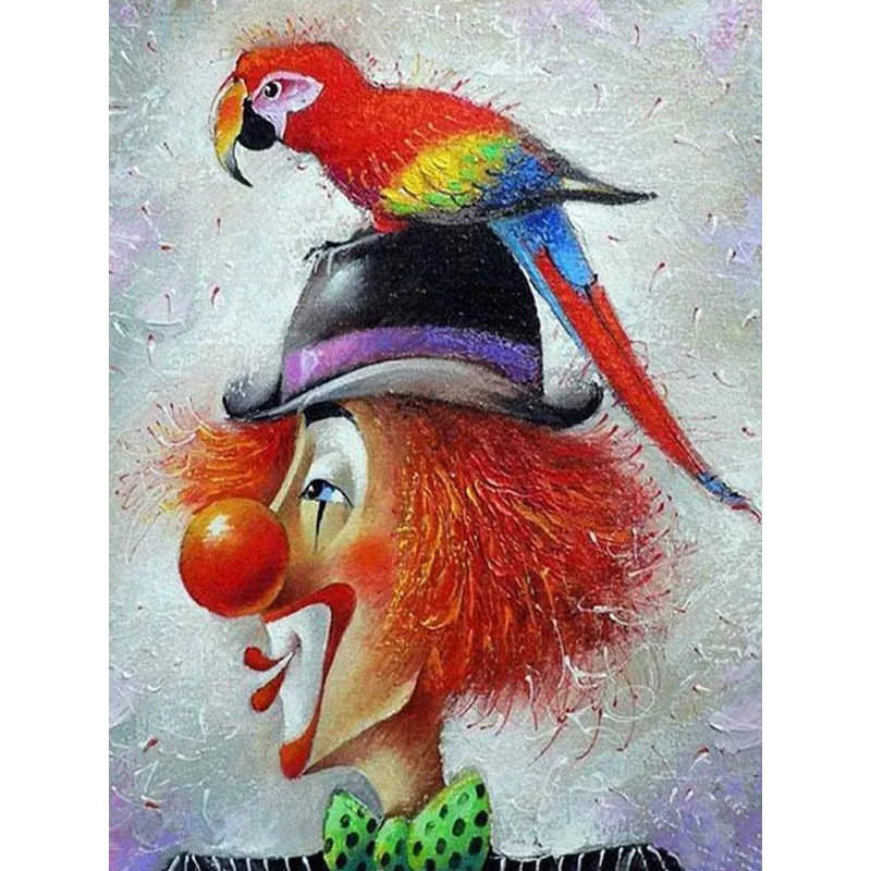 DIY 5D Diamond Painting Clown Full Drill Square Round Embroidery Parrot Handmade Rhinestones Kit Mosaic Home Decor Gift Q31
DIY 5D Diamond Painting Clown Full Drill Square Round Embroidery Parrot Handmade Rhinestones Kit Mosaic Home Decor Gift Q31