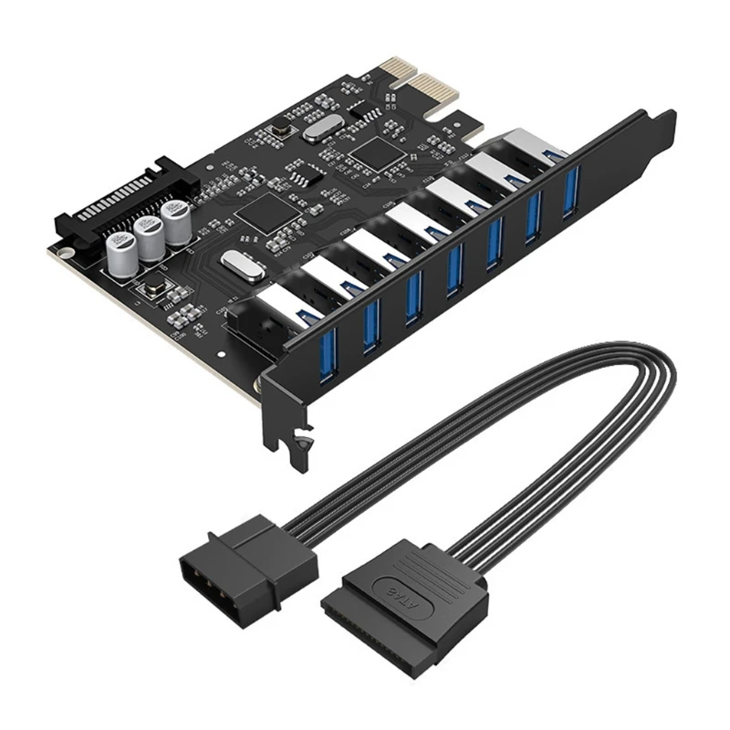 Экспресс-карта Orico, 7 портов USB 3,0, PCI-E, с 15-контактным разъемом SATA
Экспресс-карта Orico, 7 портов USB 3,0, PCI-E, с 15-контактным разъемом SATA