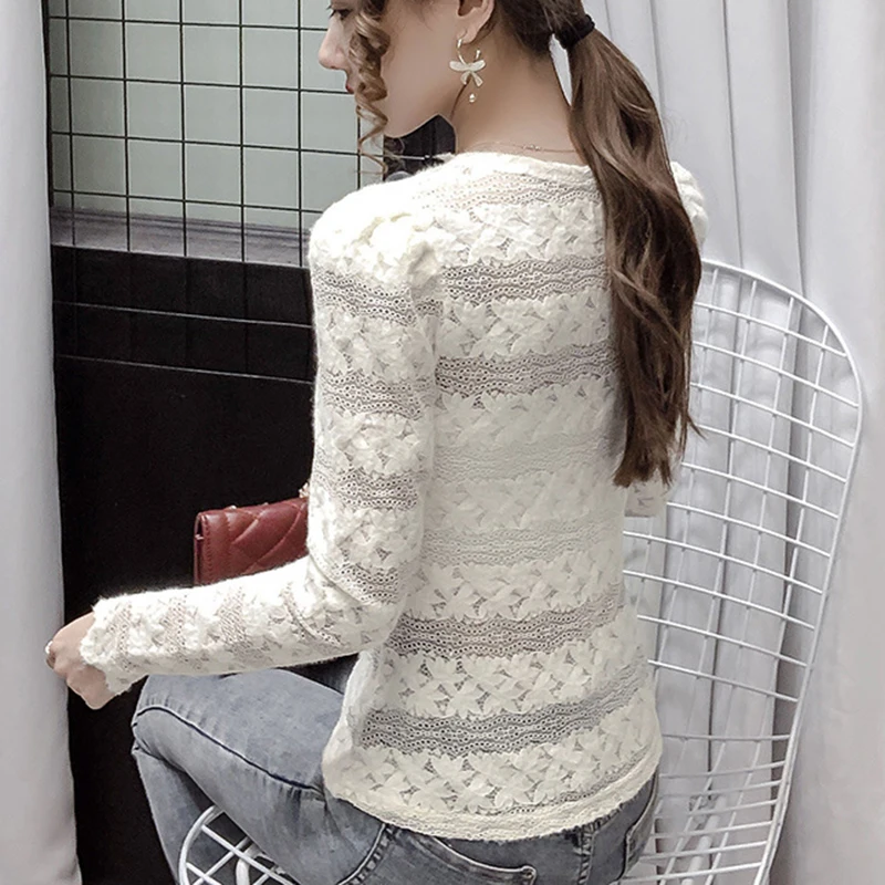 Crochet Lace Vintage White Blouse Shirts Hollow Out Sexy V-neck Female Shirts Tops New Spring Casual Puff Sleeve Top Mujer 12626
Crochet Lace Vintage White Blouse Shirts Hollow Out Sexy V-neck Female Shirts Tops New Spring Casual Puff Sleeve Top Mujer 12626